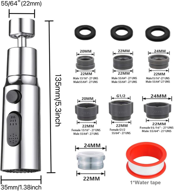 Splash-Free Kitchen Faucet Extender